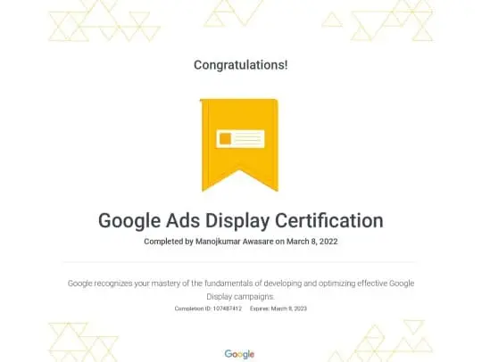 Google Ads Display Certification