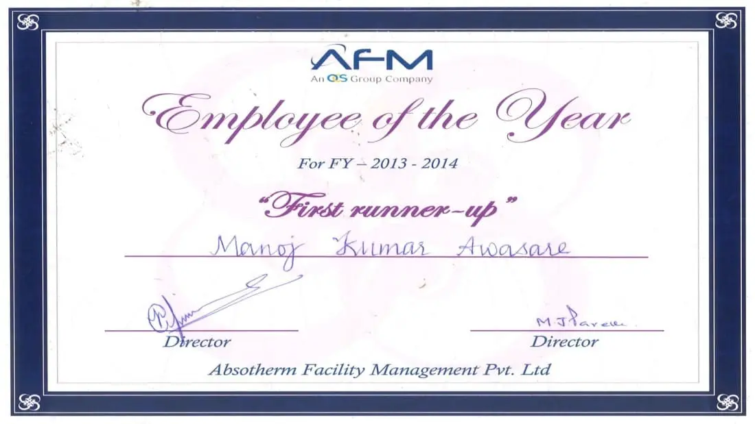 Best Employee of the Year Certificate Thumbnail